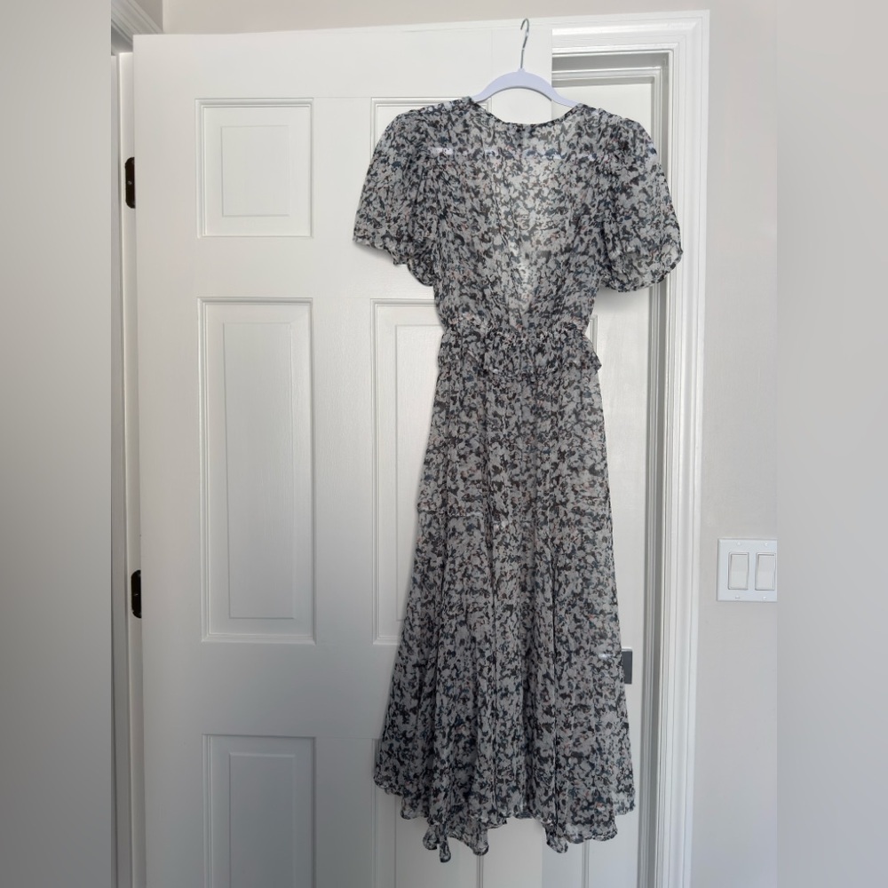 Express Full-Length Lounge Chiffon Beach Cover-Up Size S.